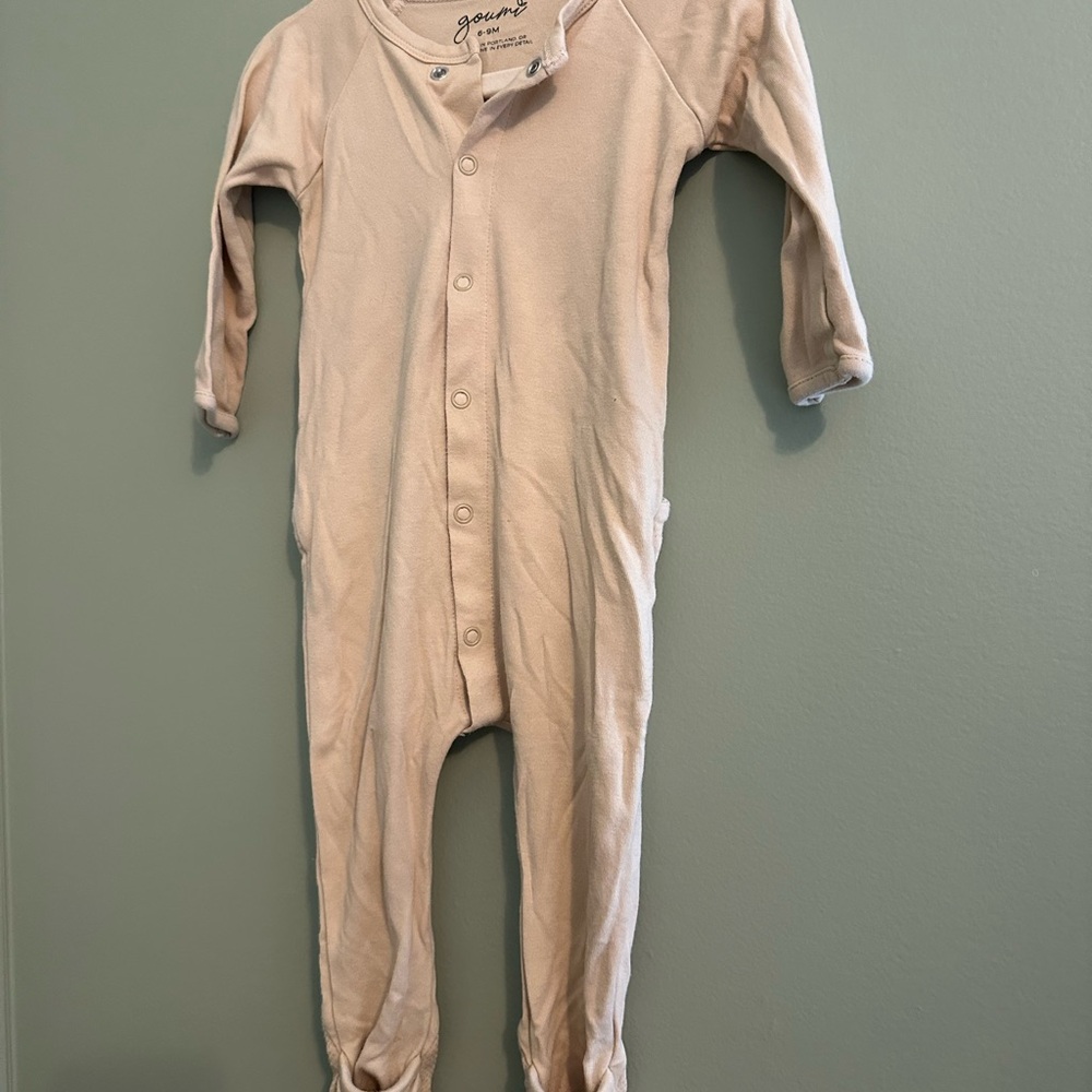 Goumi Kids Cream Snap-Front One-Piece 6-9m